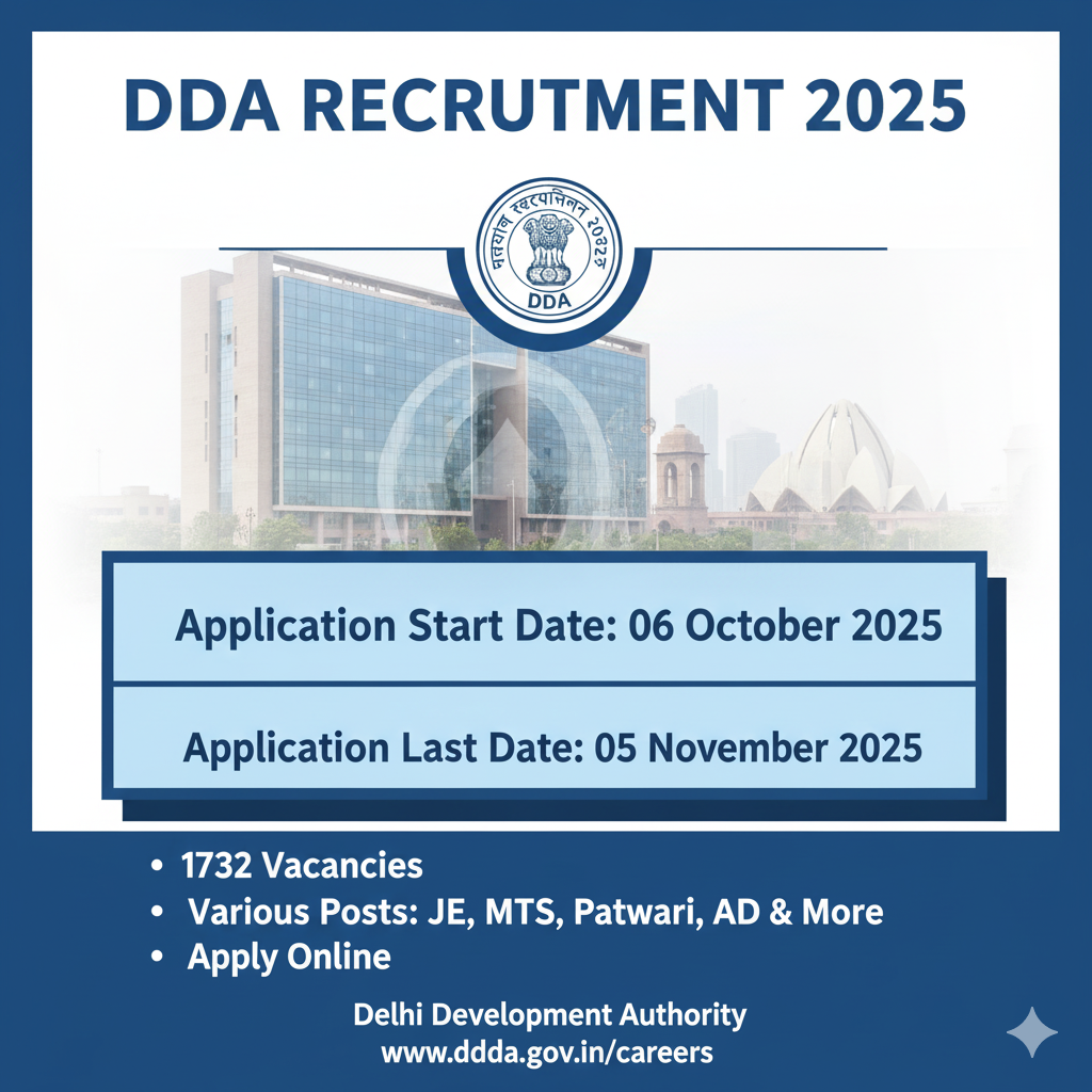 DDA Recruitment 2025