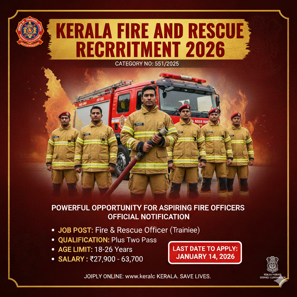 Kerala Fire and Rescue Recruitment 2026 Apply Now
